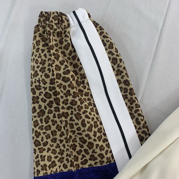 PALM ANGELS White Leopard V Colorblock Jogger Track Pants Adult Size XS - Picture 3 of 12